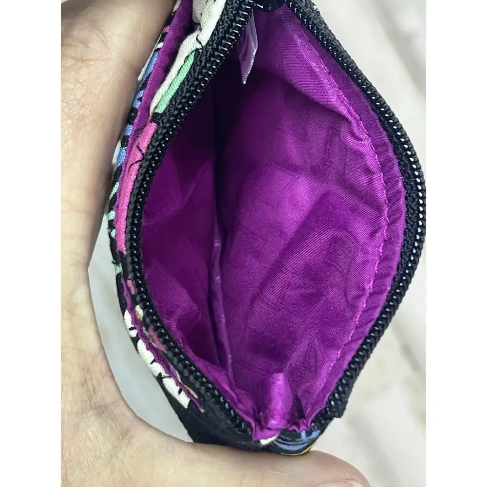 Vera Bradley Women's Cotton Zipper Multicolor Floral Coin Purses Wallet Small - Picture 4 of 7